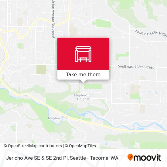 Jericho Ave SE & SE 2nd Pl map