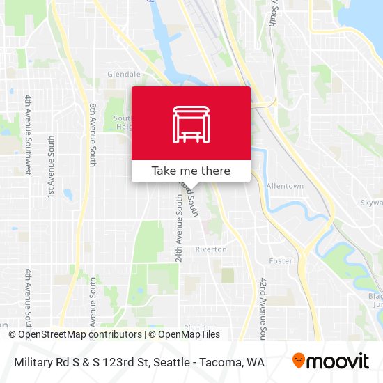 Mapa de Military Rd S & S 123rd St