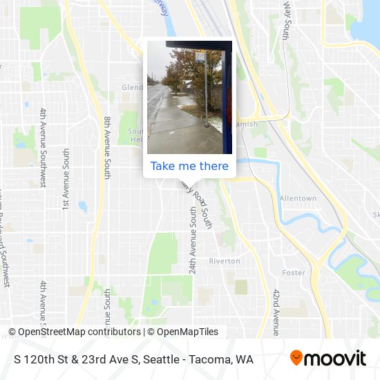 S 120th St & 23rd Ave S map