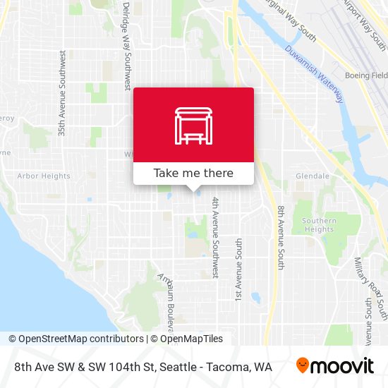 8th Ave SW & SW 104th St map
