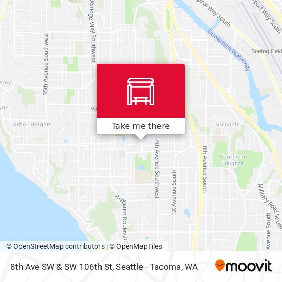 8th Ave SW & SW 106th St map