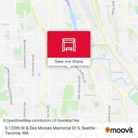 Mapa de S 120th St & Des Moines Memorial Dr S