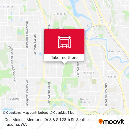 Mapa de Des Moines Memorial Dr S & S 128th St