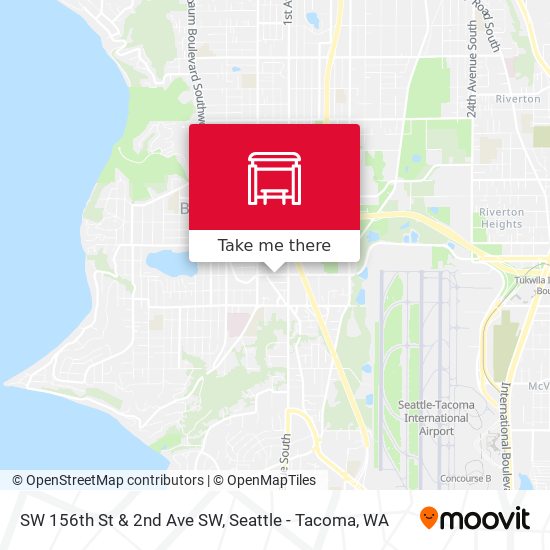 SW 156th St & 2nd Ave SW map