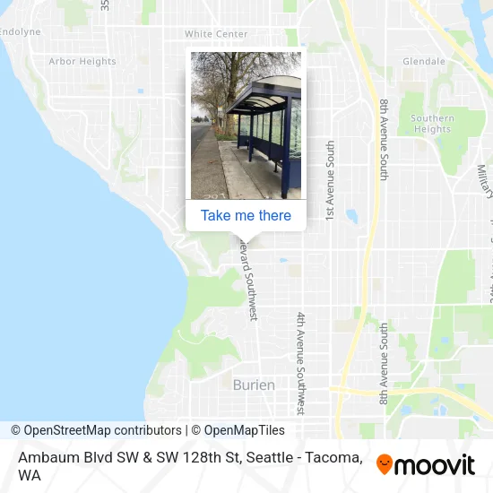 Mapa de Ambaum Blvd SW & SW 128th St