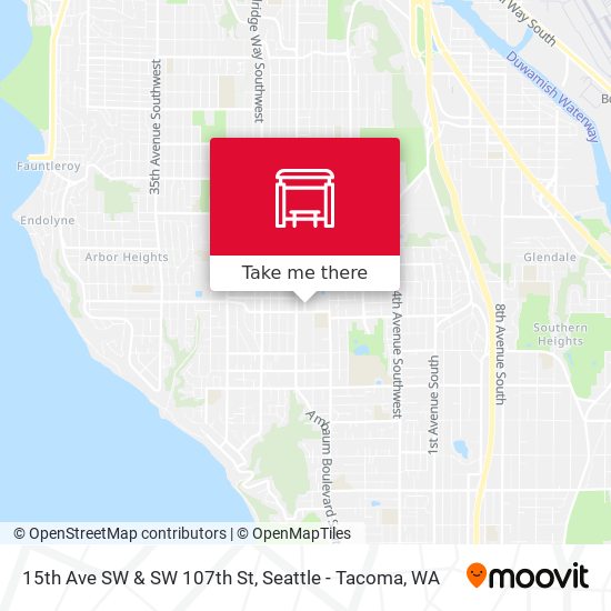 15th Ave SW & SW 107th St map