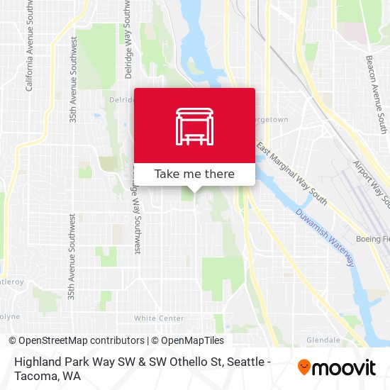 Highland Park Way SW & SW Othello St map