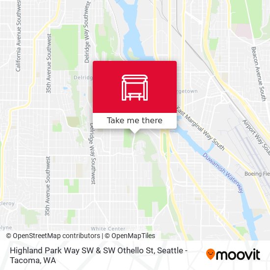 Highland Park Way SW & SW Othello St map