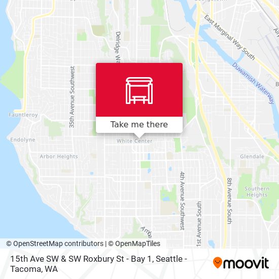 15th Ave SW & SW Roxbury St - Bay 1 map