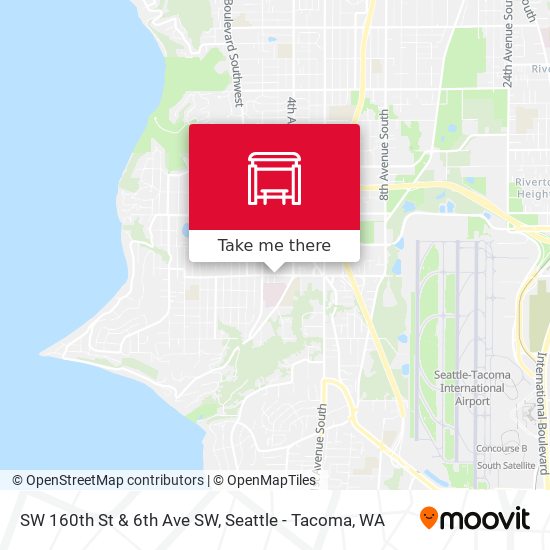 Mapa de SW 160th St & 6th Ave SW