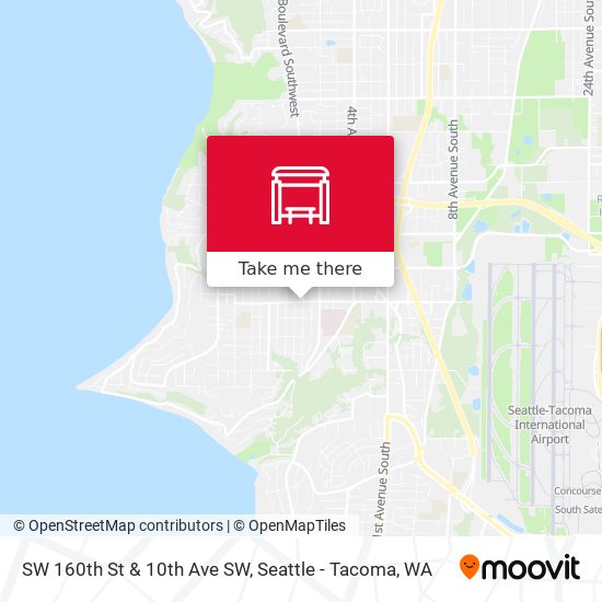 SW 160th St & 10th Ave SW map