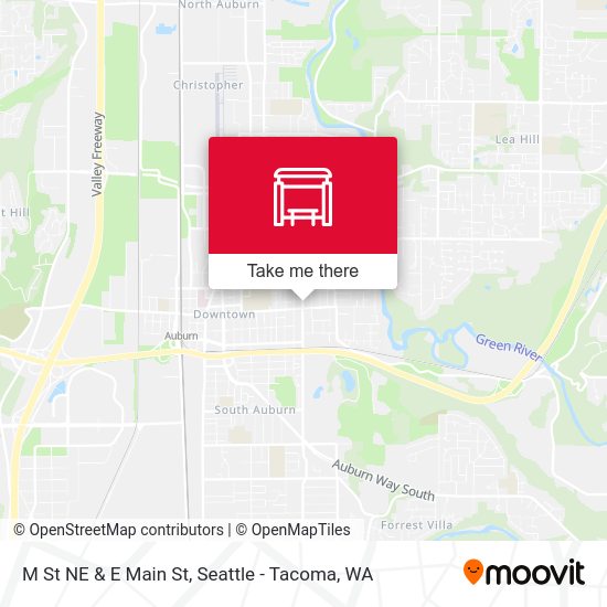 M St NE & E Main St map