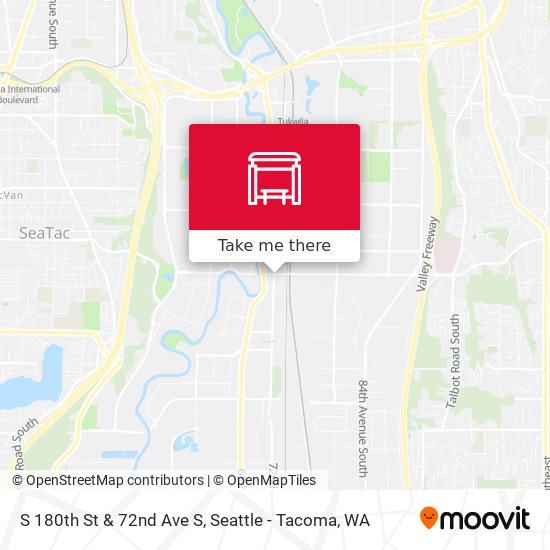 S 180th St & 72nd Ave S map