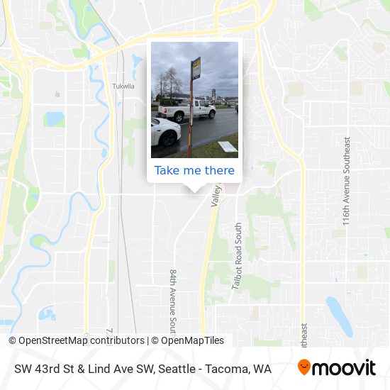SW 43rd St & Lind Ave SW map
