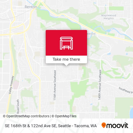 SE 168th St & 122nd Ave SE map