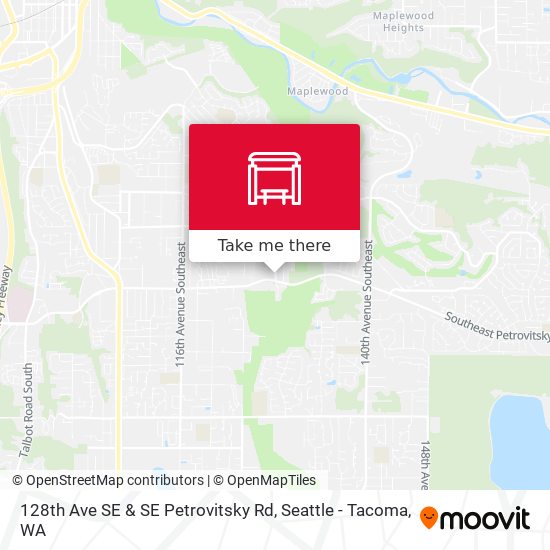 Mapa de 128th Ave SE & SE Petrovitsky Rd