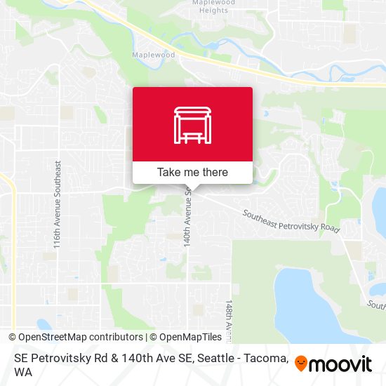 Mapa de SE Petrovitsky Rd & 140th Ave SE