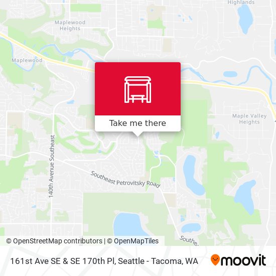 Mapa de 161st Ave SE & SE 170th Pl