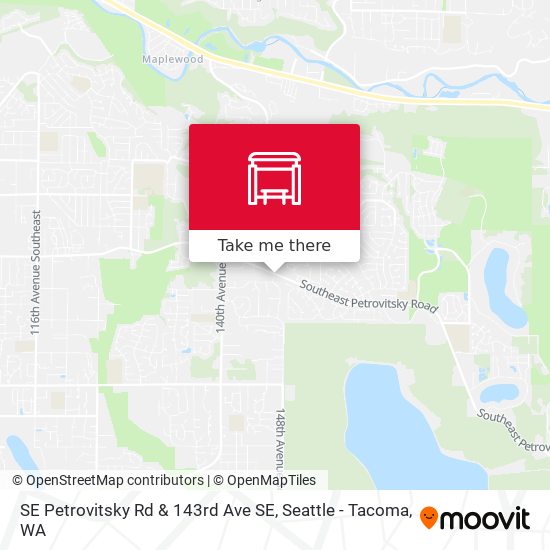 Mapa de SE Petrovitsky Rd & 143rd Ave SE