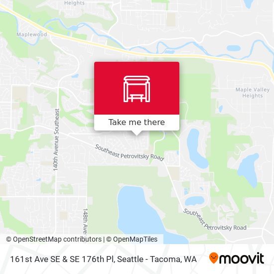 161st Ave SE & SE 176th Pl map