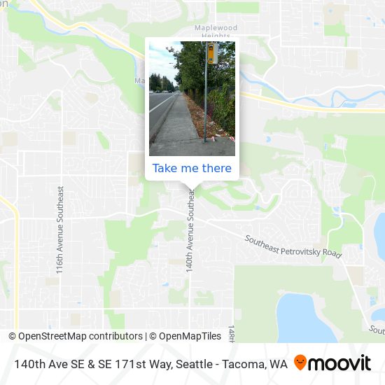 140th Ave SE & SE 171st Way map