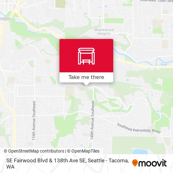 Mapa de SE Fairwood Blvd & 138th Ave SE