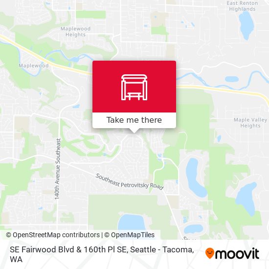 SE Fairwood Blvd & 160th Pl SE map
