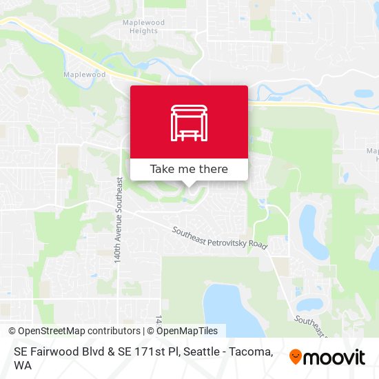 SE Fairwood Blvd & SE 171st Pl map