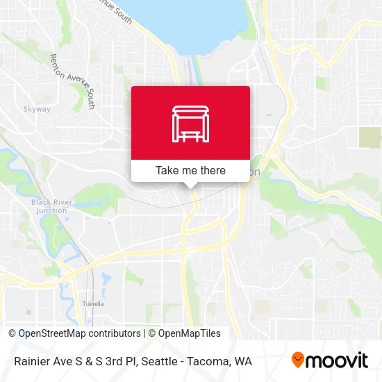 Mapa de Rainier Ave S & S 3rd Pl