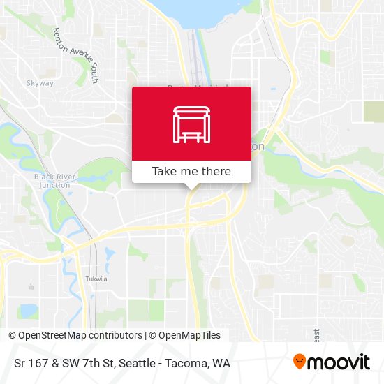 Sr 167 & SW 7th St map