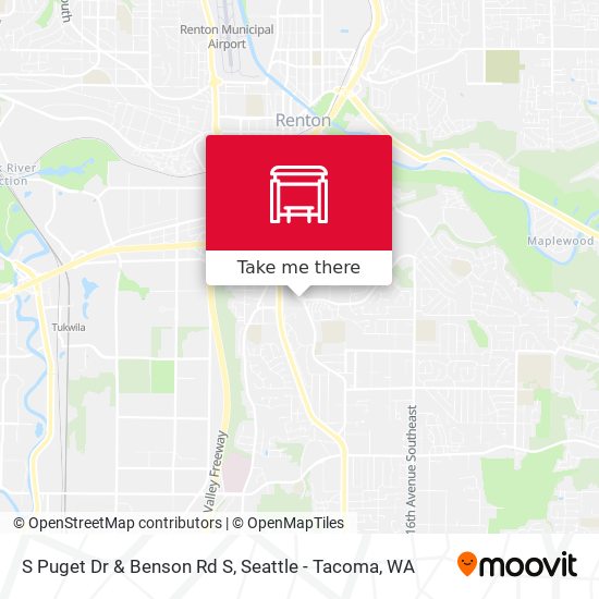 S Puget Dr & Benson Rd S map