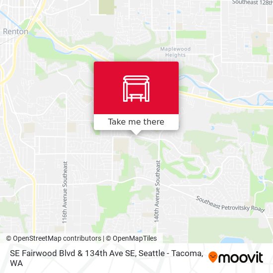 Mapa de SE Fairwood Blvd & 134th Ave SE