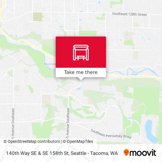 140th Way SE & SE 158th St map