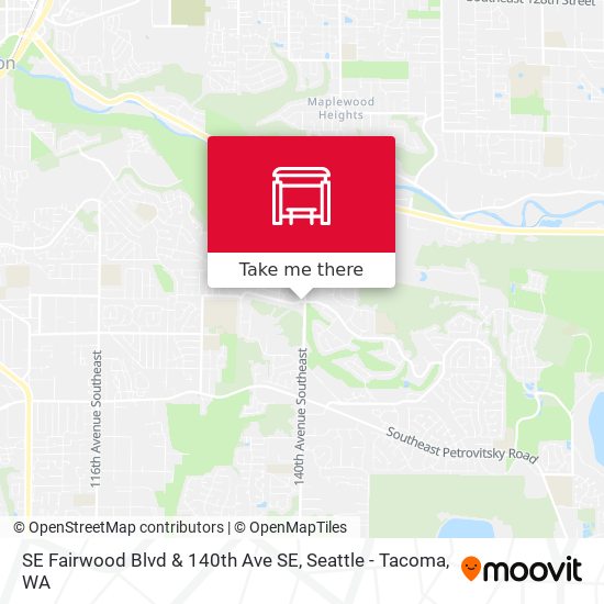 Mapa de SE Fairwood Blvd & 140th Ave SE