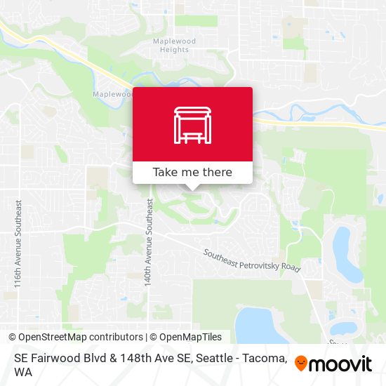 Mapa de SE Fairwood Blvd & 148th Ave SE