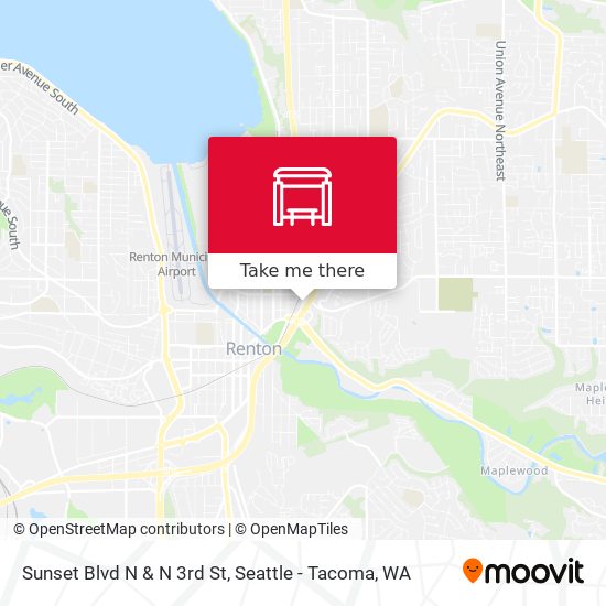 Mapa de Sunset Blvd N & N 3rd St