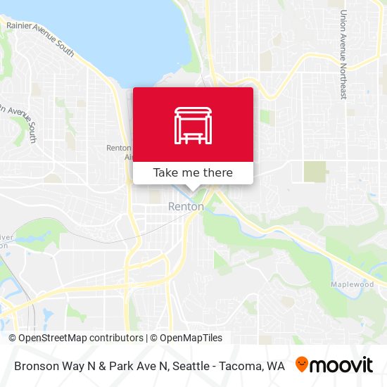 Bronson Way N & Park Ave N map