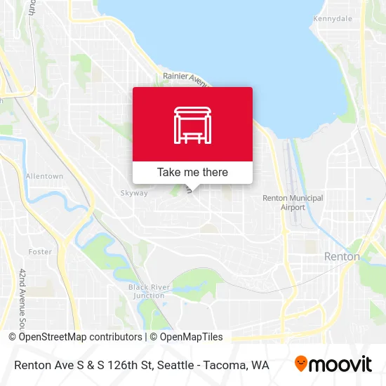 Renton Ave S & S 126th St map