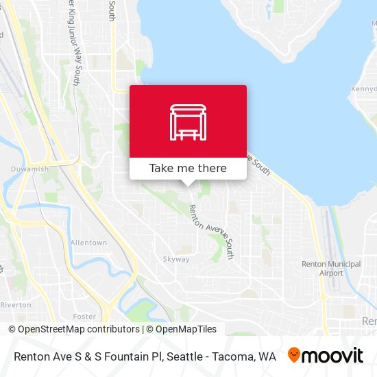 Renton Ave S & S Fountain Pl map