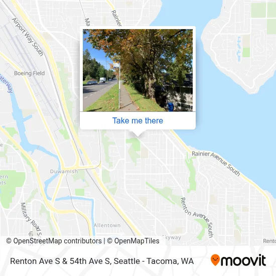Renton Ave S & 54th Ave S map