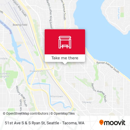 51st Ave S & S Ryan St map