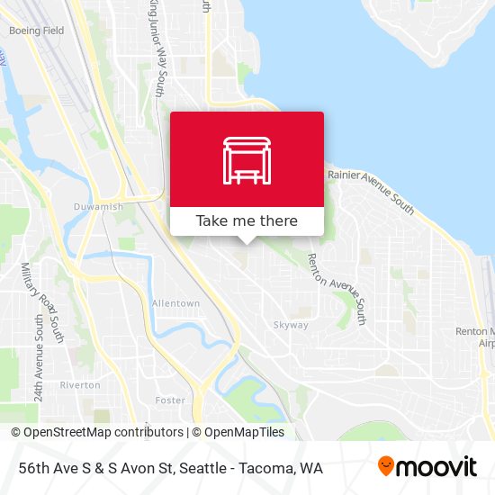 56th Ave S & S Avon St map