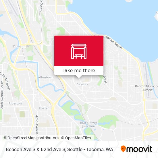 Beacon Ave S & 62nd Ave S map