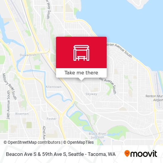 Beacon Ave S & 59th Ave S map