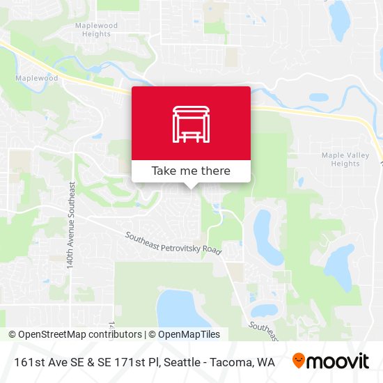 161st Ave SE & SE 171st Pl map