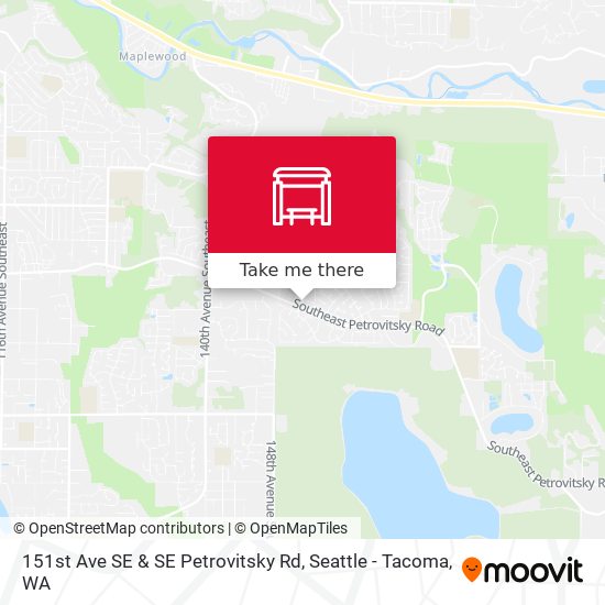 151st Ave SE & SE Petrovitsky Rd map