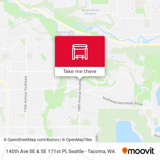 140th Ave SE & SE 171st Pl map