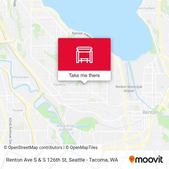 Renton Ave S & S 126th St map