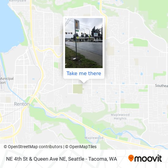 Mapa de NE 4th St & Queen Ave NE