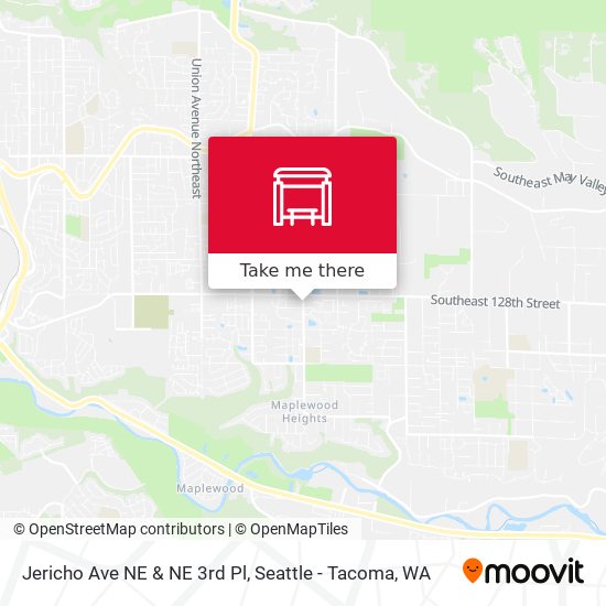 Jericho Ave NE & NE 3rd Pl map